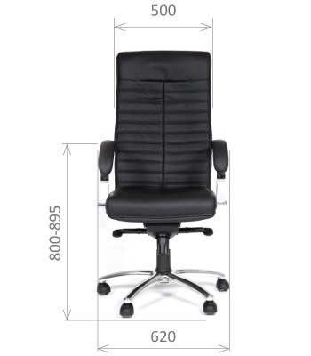 Кресло офисное CHAIRMAN 480 Экокожа премиум черная в Петропавловске-Камчатском - изображение 1